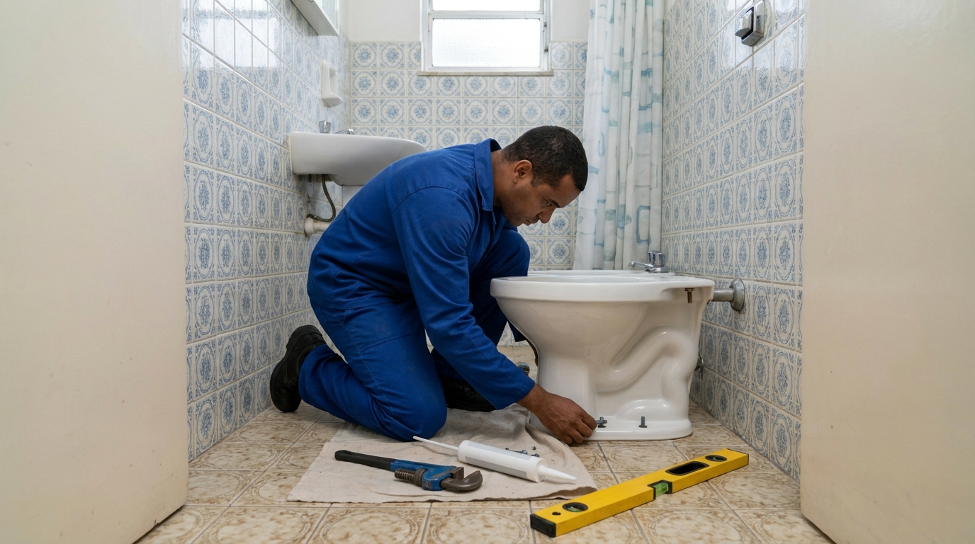 Instalação de vaso sanitário residencial em Passo Fundo‑RS